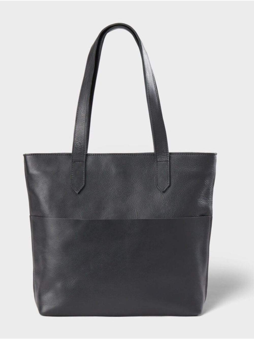 Duluth Trading Black Classic Double-Handled Lifetime Leather Tote
